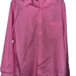 Croft  & Barrow Men’s Easy Care Long Sleeve Dress Shirt Size 16  34/35 Pink C-6